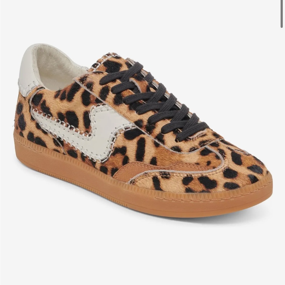 Dolce Vita Notice Stitch Sneakers Dk Leopard Calf Hair